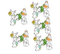 LFCKVX Brooches Cartoon Bunny Badges Hat Pigeon Pin Sloth Crow Animal Cage Frog Ornaments Zinc Alloy Clothing Decor Coat Brooch Rubber
