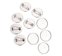 LFCKVX Brooches Parts Making Round Brooch Tray Trays Decorative Pins Accessories Silver Stainless