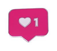 LFCKVX Chic Love Brooch Heart Shaped Pin Accessories Quote Backpack Hat Collar Badge Lovers Best Friend Women Ornament