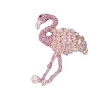 LFCKVX Elegant Crystal Flamingo Women's Party Jewelry Breastpin Brooch for Daily Wear