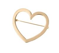 LFCKVX Elegant Safety Cardigan Clasp Round/Heart Shape Brooch Smooth Alloy Badge Clothing Accessories