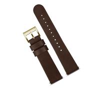 LFCKVX Minimalist Retro Wristband Dark Brown Soft Genuine Leather Strap