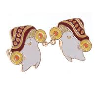 LFCKVX Mushroom Lavalier Kawaii Necklace Trendy Jewelry Hoops Brooch for Dress Women Elastic Pearl Wrist Corsage Bands Gold Earrigns Holder Broochs Cute Punaises Babillard Alloy