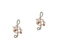 LFCKVX Musical Shape Pins Festival Accessories Dress Metal Clothing Decorative Pin Men's Music Note Brooch Brooches Diamond Golden