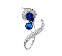 LFCKVX Pin Alloy Inlaid Rhinestone Calla Lily Crystal Corsage Female All-match Silk Scarf Buckle Brooch Clothing Accessories