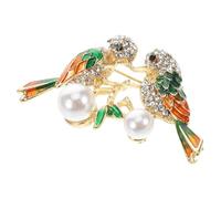 LFCKVX Shiny Magpie Brooch Women Zinc Alloy Sparkly Rhinestone Decorative Badge Stylish Animal Lapel Pin for Clothing Hats Bags Symbol of Fortune and Happiness