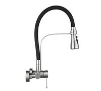 LFCKVX Stainless Steel Wall Mounted Kitchen Faucets Mixer Tap with Hot and Cold Water Control for Sink