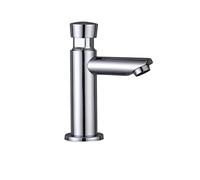 LFCKVX Water Saving One Hole Basin Tap Set Self Closing Delay Mixer Faucet for Outdoor Garden & Public Lavatory Lever Sink Taps for Efficient Bathroom Use