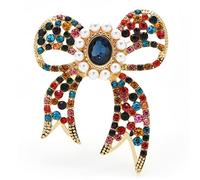 LFCKVX women pins bowknot rhinestone flower pin ladies matching wedding banquet brooch fashion brooches Made in China