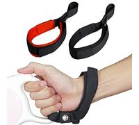LFCXHTY 2-Pack Hands-Free Adjustable Wrist Leashes, Safety Strap with Velcro, Comfortable Diving Fabric for Retractable Leashes (Black and Orange)
