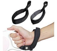 LFCXHTY Hands Free Adjustable Wrist Strap, 2 Pack Soft Comfortable Diving Fabric Wrist Strap for Retractable Dog Leash (Black & Grey)