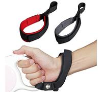LFCXHTY Hands Free Adjustable Wrist Strap, 2 Pack Soft Comfortable Diving Fabric Wrist Strap for Retractable Dog Leash (Grey & Red)