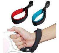 LFCXHTY Hands Free Dog Leash Wrist Safety Strap, 2 Pack Soft Comfortable Diving Fabric Dog Leash Wrist Strap for Safe Walking (Blue & Red)