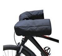 LFDecor Bike Handlebar Mittens Gloves Winter Handlebar Muffs Windproof Reflective Cycling Gloves Handlebar Cover Hand Warmers with Zipper Pocket for Men Women MTB Motor Bike Snowmobile Gloves, Black