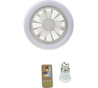 lfdhcn 30W Ceiling Fan with Light - E27 Socket and B22 to E27 Converter - LED Cooling Lamp for Home, Bedroom, Kitchen, Study, Dormitory