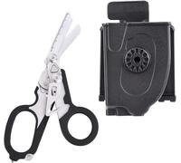 lfdhcn Folding Pliers Scissors,6 in 1 Portable Response Emergency Shears with Non-Slip Handles,Silver Multi-Tool Pliers Shears for Outdoor Survival Home, 3.9 x 8.2 inches