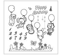 lfdhcn Happy Birthday DIY Silicone Clear Stamp Cling Seal Scrapbook Embossing Album