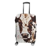 LFDSEPYM Luggage Cover Travel Suitcase Cover Elastic Washable Luggage Protector with Zipper Cow Printed Anti Scratch Suitcase Protector Funny Luggage Sleeve for Suitcase 19'' - 32'', Cow Printed, M