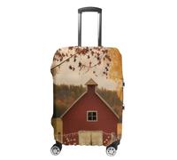 LFDSEPYM Luggage Cover Travel Suitcase Cover Elastic Washable Luggage Protector with Zipper Fall Country Barn Anti Scratch Suitcase Protector Funny Luggage Sleeve for Suitcase 19'' - 32'', Fall