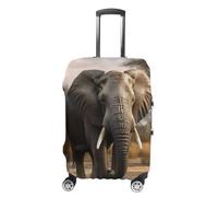 LFDSEPYM Luggage Cover Travel Suitcase Cover Elastic Washable Luggage Protector with Zipper Tropical African Elephant Anti Scratch Suitcase Protector Funny Luggage Sleeve for Suitcase 19'' - 32'',