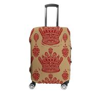 LFDSEPYM Red Crown Suitcase Cover Washable Luggage Cover Dust-proof Luggage Protector Cover Anti-Scratch Travel Suitcase Protector Fits 18-32 Inch Luggage, Red crown, Small, Suitcase Cover