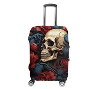 LFDSEPYM Skull Image Poster Suitcase Cover Washable Luggage Cover Dust-proof Luggage Protector Cover Anti-Scratch Travel Suitcase Protector Fits 18-32 Inch Luggage, Skull image poster, L, Suitcase