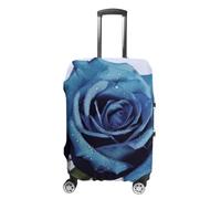 LFDSPYJE Luggage Cover Travel Suitcase Cover with Side Zipper Blue Rose Blooms Elastic Washable Suitcase Protector Anti-scratch Decoraitve Luggage Protector for 19-32 Inch Suitcase, Blue Rose Blooms,