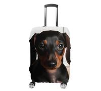 LFDSPYJE Luggage Cover Travel Suitcase Cover with Side Zipper Cute Wiener Sausage Dog Elastic Washable Suitcase Protector Anti-scratch Decoraitve Luggage Protector for 19-32 Inch Suitcase, Cute Wiener