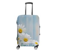 LFDSPYJE Luggage Cover Travel Suitcase Cover with Side Zipper Elegant Spring Daisy Flowers Elastic Washable Suitcase Protector Anti-scratch Decoraitve Luggage Protector for 19-32 Inch Suitcase,