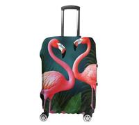 LFDSPYJE Luggage Cover Travel Suitcase Cover with Side Zipper Flamingo Flowers Elastic Washable Suitcase Protector Anti-scratch Decoraitve Luggage Protector for 19-32 Inch Suitcase, Flamingo Flowers,