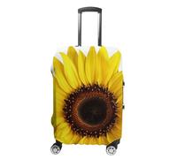 LFDSPYJE Luggage Cover Travel Suitcase Cover with Side Zipper Flower Sunflower Elastic Washable Suitcase Protector Anti-scratch Decoraitve Luggage Protector for 19-32 Inch Suitcase, Flower Sunflower,