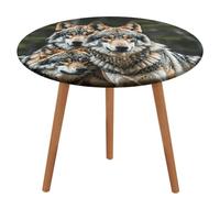 LFDSPYJE Round Tablecloth Wolves Wildlife Table Cloth Round Fitted Tablecloth Waterproof Elastic Fitted Table Covers Reusable Table Protector for Dinner Outdoor Picnic Patio 39.3 Inch