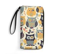 LFDSYEOQ Animal Cartoon Owls Cute Slim Wallet for Women Men Leather Wallet,Credit Card Holder Clutch Purses for Women, Available in Multiple Styles