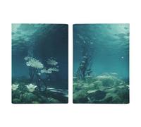 LFDSYEOQ Leather Passport Holder for Travel,Underwater Images Passport Cover Travel Documents Organizer Protector with Credit Card Slots