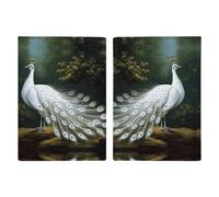 LFDSYEOQ Leather Passport Holder for Travel,White Peacock Passport Cover Travel Documents Organizer Protector with Credit Card Slots