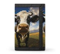 LFDSYEOQ Prairie Cow Small Wallet for Women Mens Wallet Trifold Wallets,Credit Card Holder Clutch Purses for Women