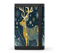 LFDSYEOQ Two Deer Looking at Each Other Small Wallet for Women Mens Wallet Trifold Wallets,Credit Card Holder Clutch Purses for Women