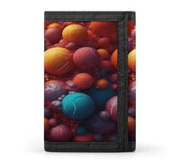 LFDSYEOQ Various Colorful Sports Balls Small Wallet for Women Mens Wallet Trifold Wallets,Credit Card Holder Clutch Purses for Women