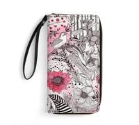 LFDSYEOQ Watercolor Illustration Slim Wallet for Women Men Leather Wallet,Credit Card Holder Clutch Purses for Women, Available in Multiple Styles