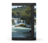 LFDSYEOQ Waterfalls on Krka River Small Wallet for Women Mens Wallet Trifold Wallets,Credit Card Holder Clutch Purses for Women