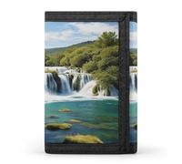 LFDSYEOQ Waterfalls on Krka River Small Wallet for Women Mens Wallet Trifold Wallets,Credit Card Holder Clutch Purses for Women