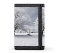 LFDSYEOQ White Snow Tree Small Wallet for Women Mens Wallet Trifold Wallets,Credit Card Holder Clutch Purses for Women