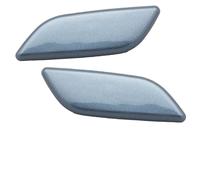 LFDTO 2Pcs Fit for Mazda 3 M3 Axela 2014 2015 2016 Auto Front Bumper Headlight Washer Spray Nozzle Cover Lid Headlamp Cleaning Jet Cap(Blue LH RH)