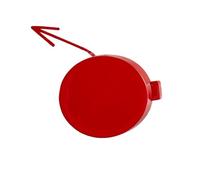 LFDTO Front Bumper Tow Hook Cover Cap Towing Eye Fit For VW POLO 6R Accessories 2009 2010 2011 2012 2013 6R0807241 6R0 807 241(Red Passenger Side)