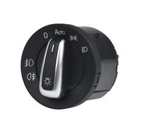 LFDTO Headlight Switch+Chrome Power Side Mirror Switch Fit For VW Fit For Golf 5 6 Fit For Jetta 5 6 Fit For Passat B6 Fit For Touran Fit For Tiguan Scirocco Amarok(E)