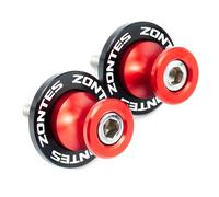 LFDTO Motorcycle Accessories Fit For Zontes G1 125 ZT125 G1 ZT125U ZT 125 U ZT 310R 310X ZT310R Swingarm Spools Sliders Stand 8mm Screws(Red)