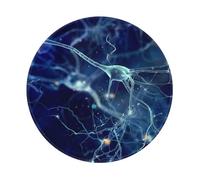LfearTesa 3D Brain Cell Neuron Neurology,8 in Round Mouse Pad, Waterproof Non-Slip Rubber Base Mouse Pad
