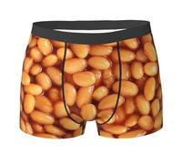 LfearTesa Baked Beans,Underwear Men's Boxer Briefs Soft Polyester Underpants Personalised Mens Boxers Shorts,As Shown,M