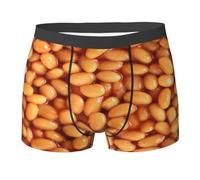 LfearTesa Baked Beans,Underwear Men's Boxer Briefs Soft Polyester Underpants Personalised Mens Boxers Shorts,As Shown,XL