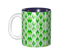 LfearTesa Ceramic Coloured Mug Cup Large Coffee Mugs Breakfast Oat Milk Cup Teacup,The Sims Plumbob